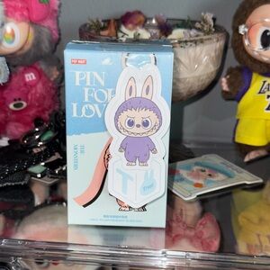 Pop Mart The Monsters Labubu Pin For Love “T” Trust Plush Pendant Doll – Authent